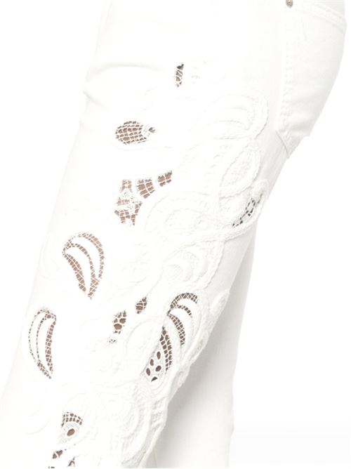 White cotton denim pants Ermanno Scervino | D447P301APKBB14800